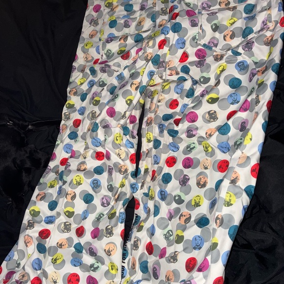 Colorful Polka Dot Women's Straight Leg Snowboarding Pants - Picture 5 of 9